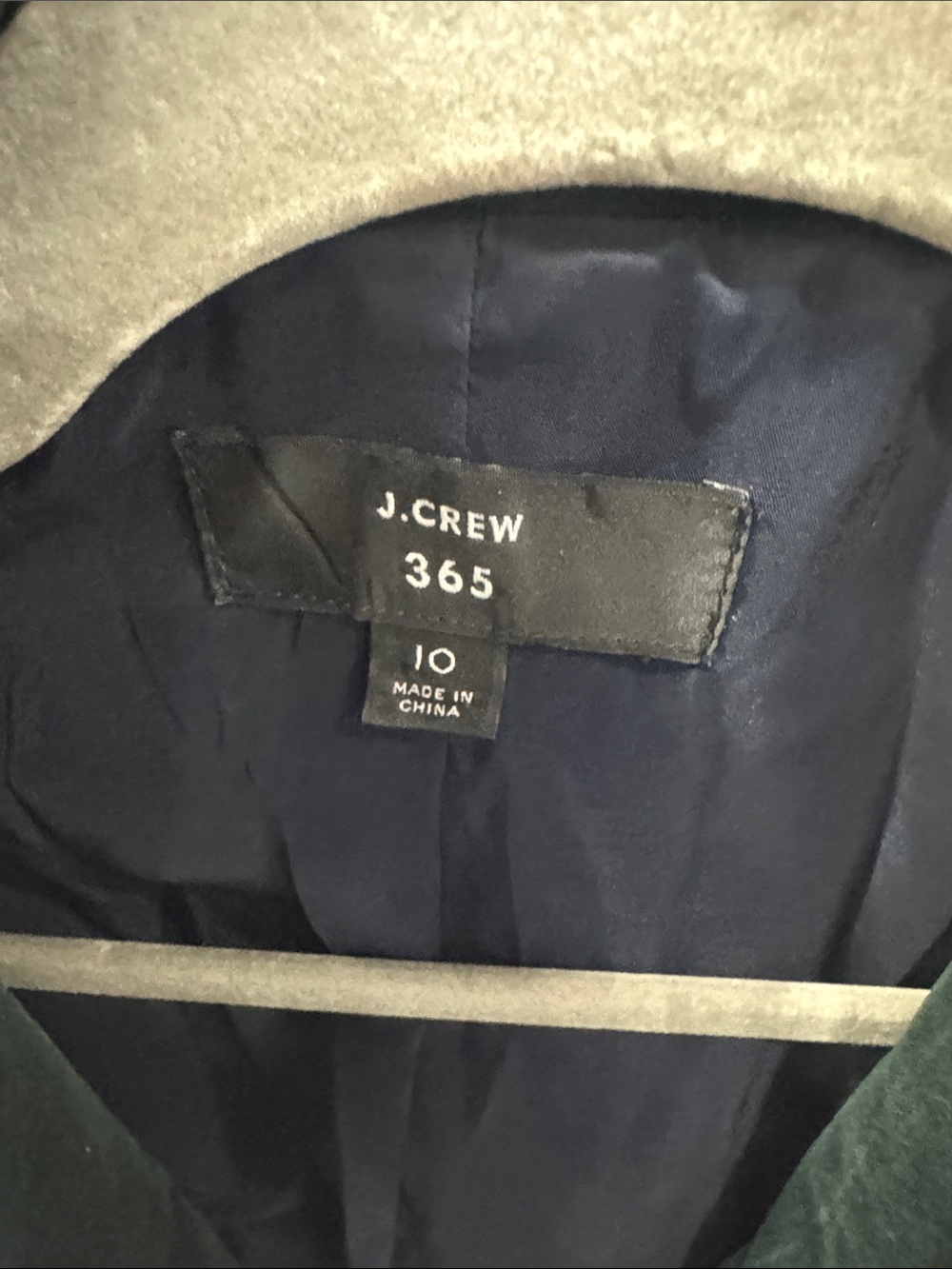 J. Crew Emerald Green Velvet Open-Front “Going Out Blazer” - Picture 2 of 3
